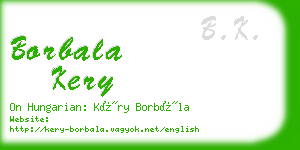 borbala kery business card